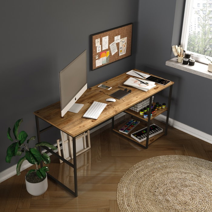 Hanah Home Vg28-A Mesa de Estudio Pino Atlántico